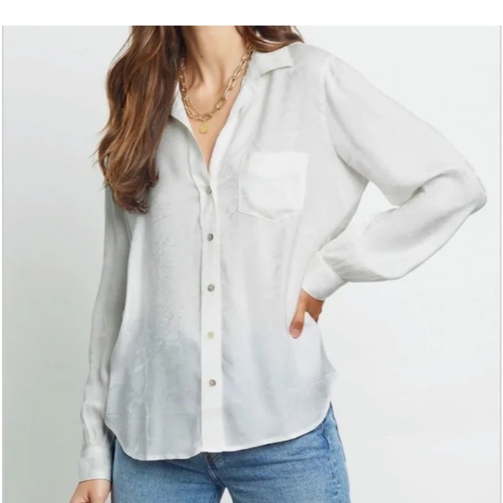 Rails Noemi snake jacquard button down Textured Shirt
